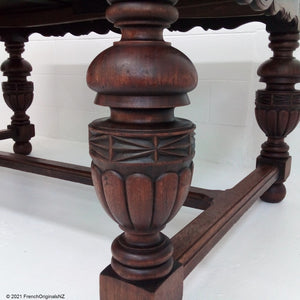 Antique table Carved legs NZ
