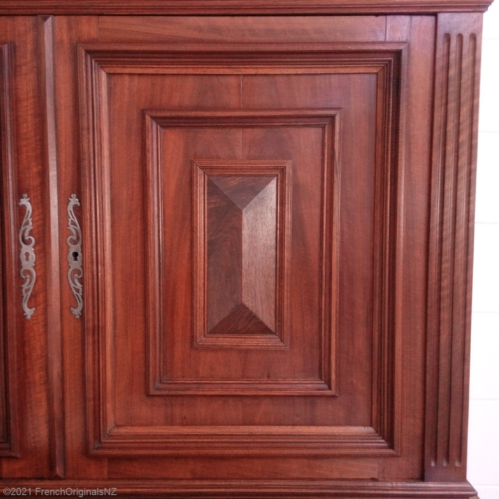 Bookmatched Mahogany Antique French cabinet NZ