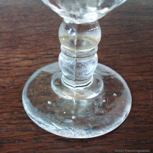 Bubbles in stem of Vintage French Glass NZ