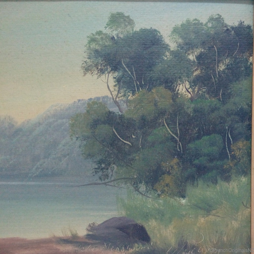 Early New Zealand original landscape oil H T Garratt