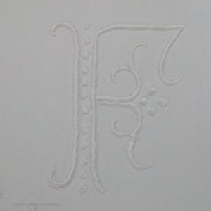Embroidered letter French Bed linen NZ