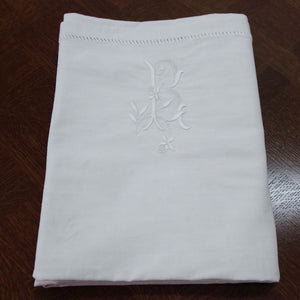 Embroidered french vintage bedsheet from French Originals NZ
