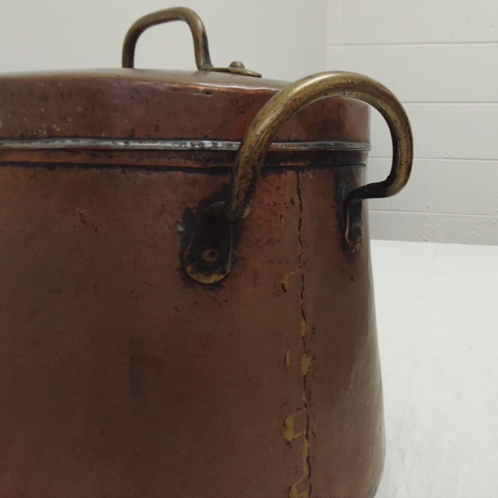 French Antique Copper pot brass handle FrenchOriginalsNZ