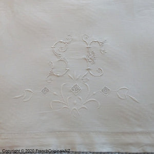 French Embroidered Vintage Sheet NZ