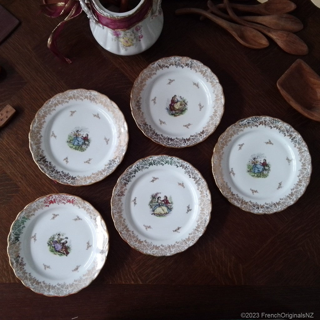 French Vintage Limoges porcelain plate set NZ