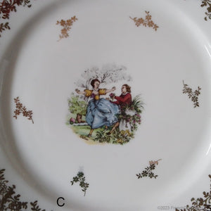French vintage porcelain Watteau image NZ