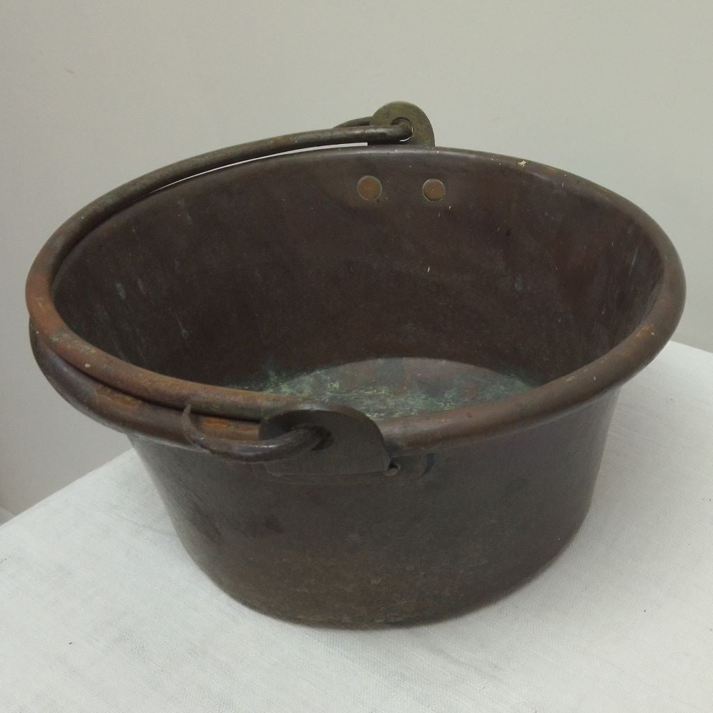 French copper pot with iron and brass from French Originals NZ