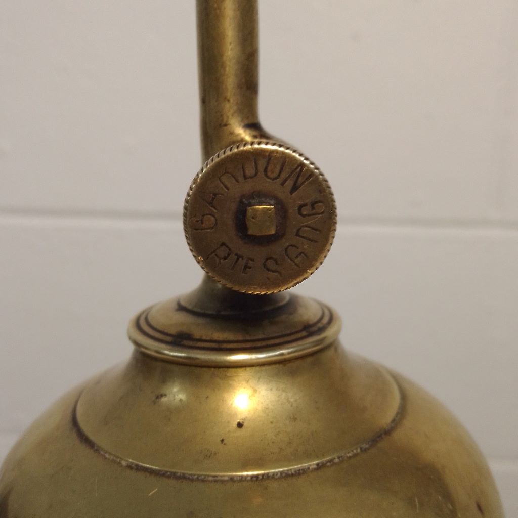 GARDON French antique brass whale oil lamp from French Originals NZ