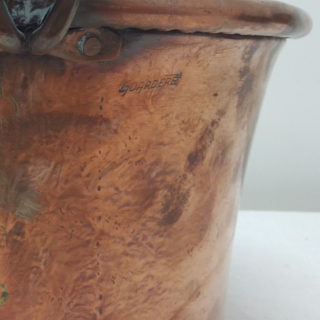 Jean Goardere French copper designer signature on french vintage copper pot from French Originals NZ