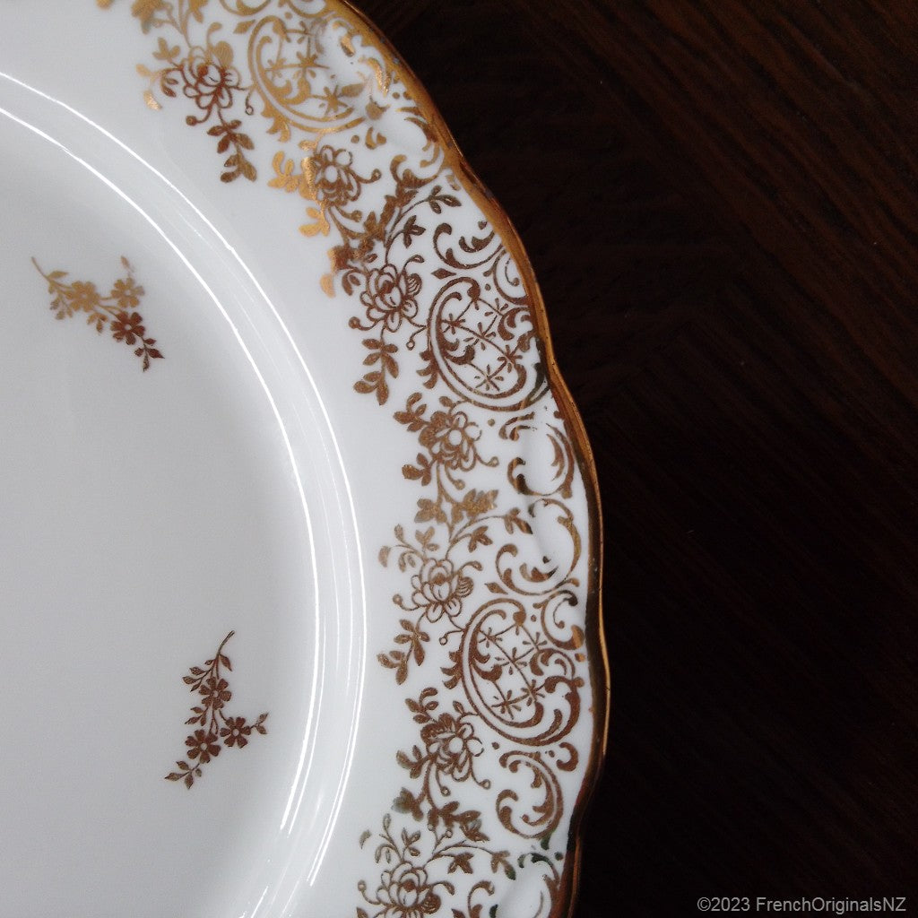 Limoges porcelain gilt edge plate NZ