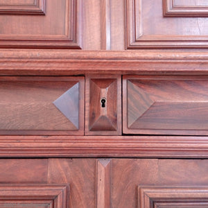 lock detail on antique mahogany sideboard nz