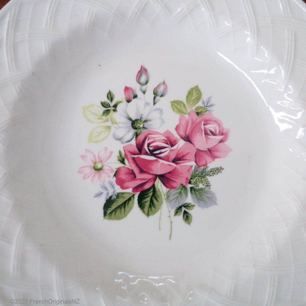 Roses on Vintage French Plate NZ