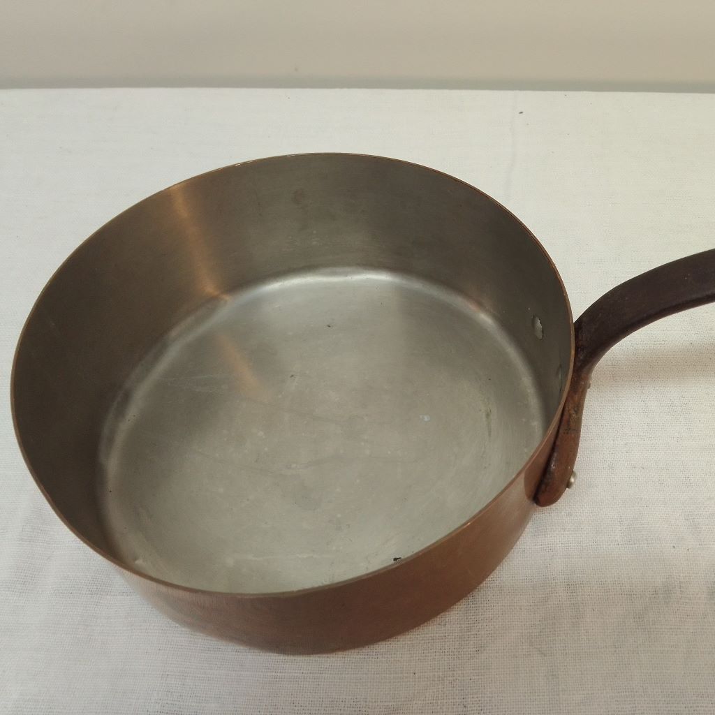 Tinned inside of vintage French copper pan from French Originals NZ