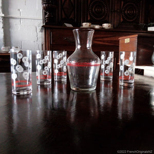 Vintage French Héritier Guyot Glasses and carafe NZ