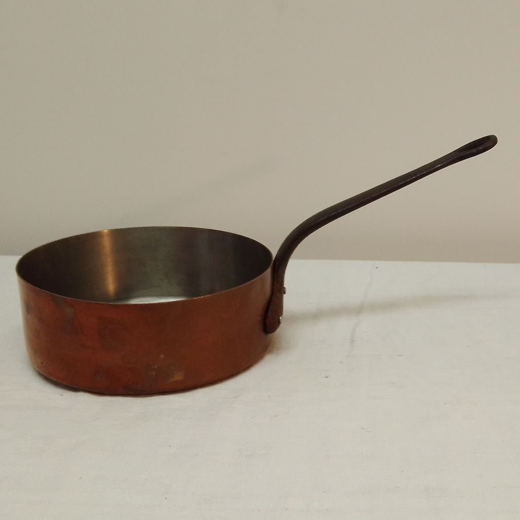 Vintage French Copper pan with iron handle from French Originals NZ