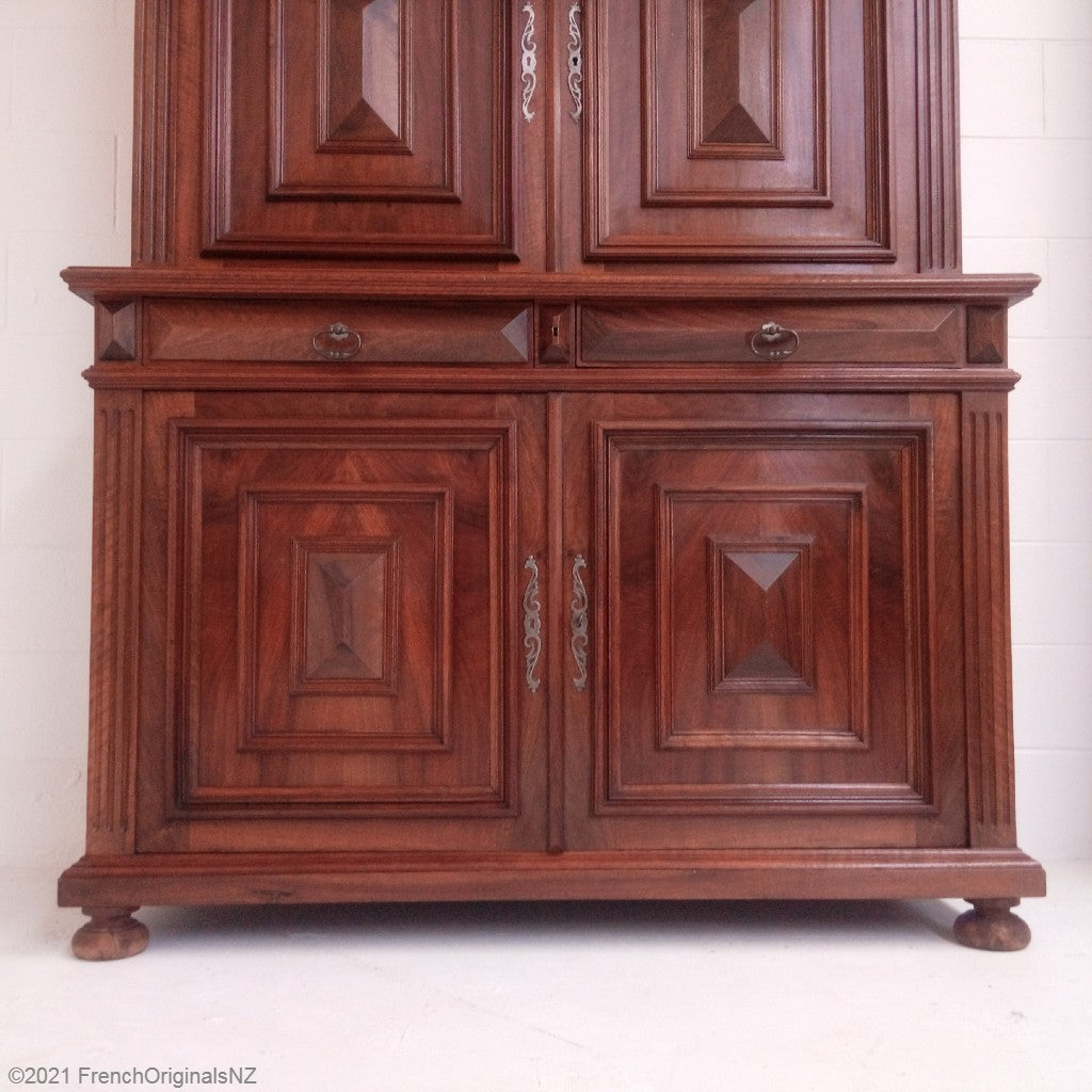 bookmatched mahogany antique cabinet NZ