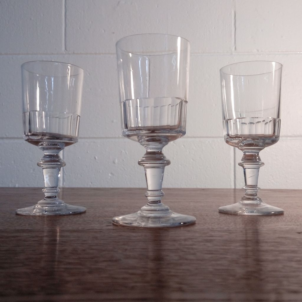 set of three vintage french calvados glasses from French Originals NZ